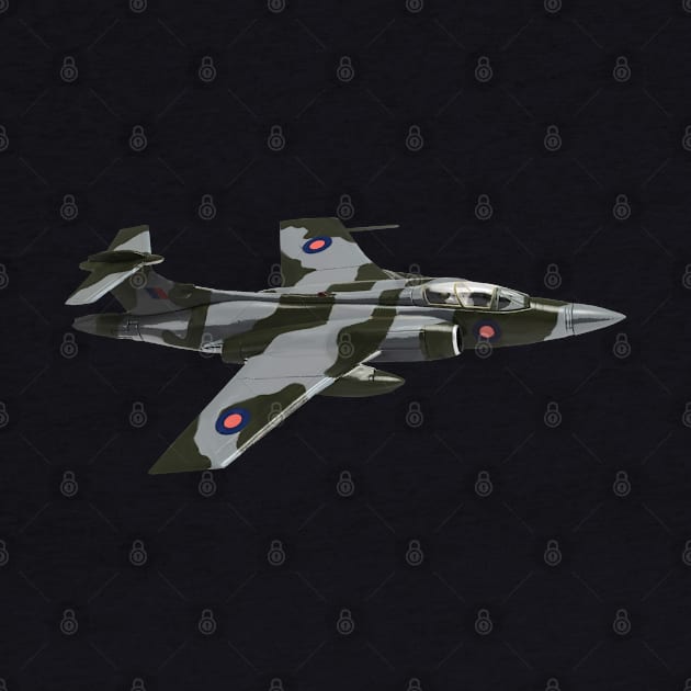 RAF Buccaneer British Aeroplane Jet Bomber by Dirty Custard Designs 